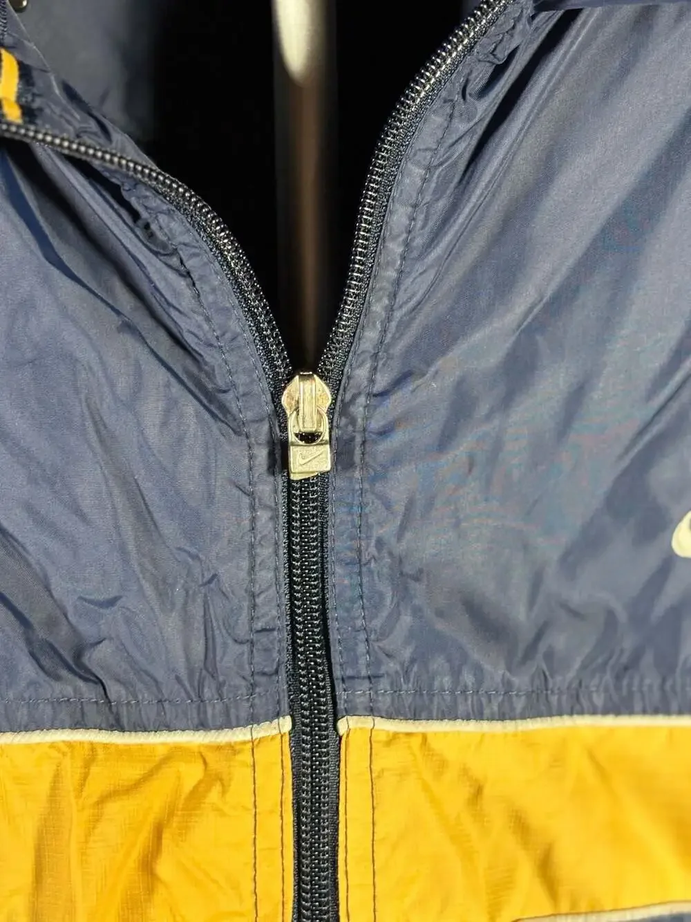 Vintage Y2K Nike Blue and Yellow Full Zip Windbreaker Jacket